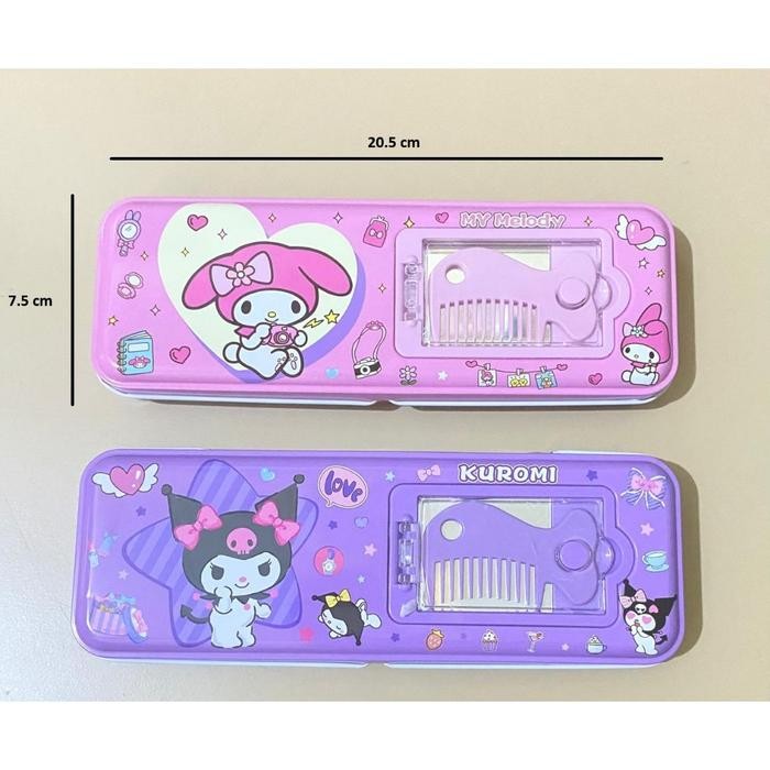 

PROMO KOTAK PENSIL FANCY KALENG 2 TINGKAT + SISIR FANCY