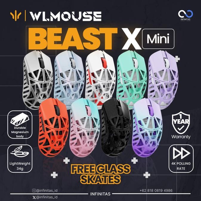 Wlmouse Beast X Mini Super Light Magnesium Wireless Gaming Mouse Tokorayhanmahasura