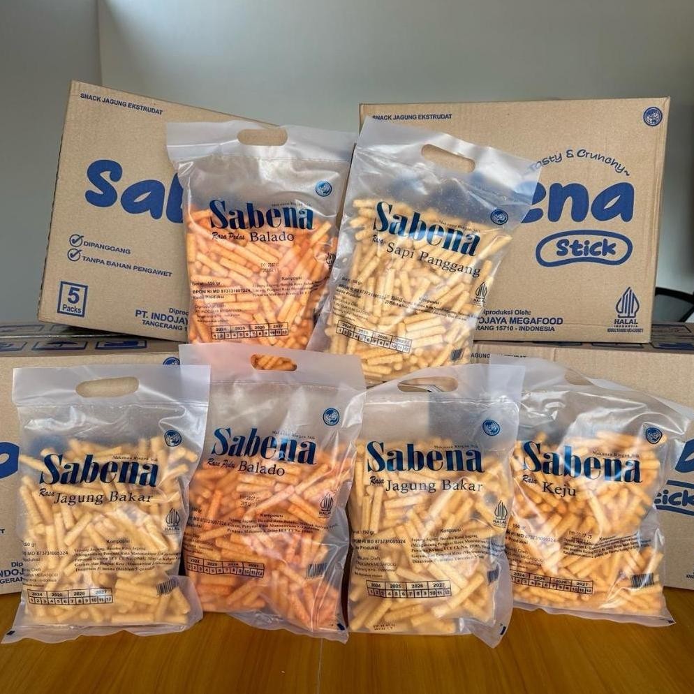 

sd-5 1 karton snack SABENA NEW ISI 6 karung 1kg MIX rasa bisa COD ( NEW ) Terlaris