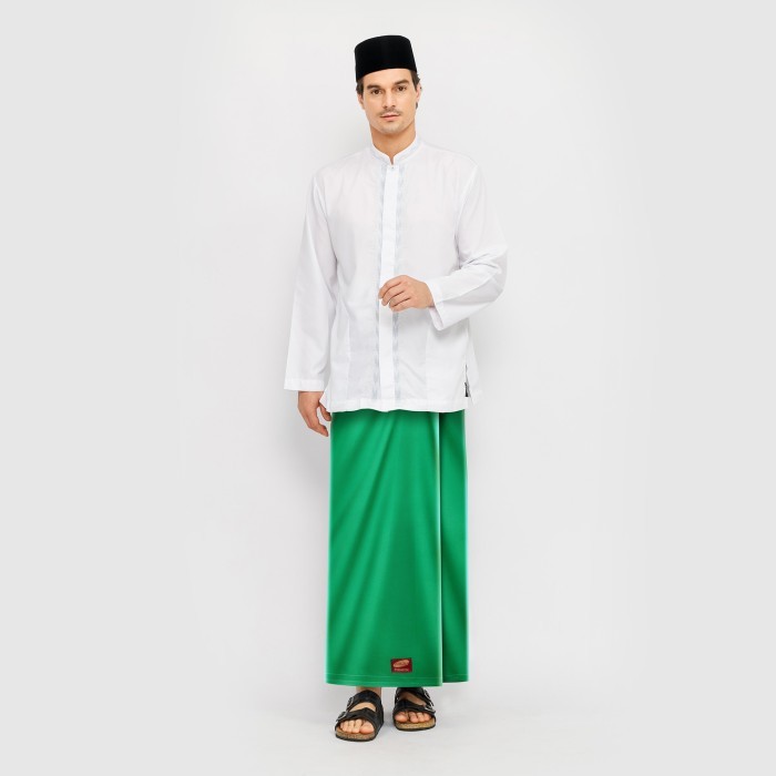 Sarung Atlas Premium 720 Original Warna Polos Hijau
