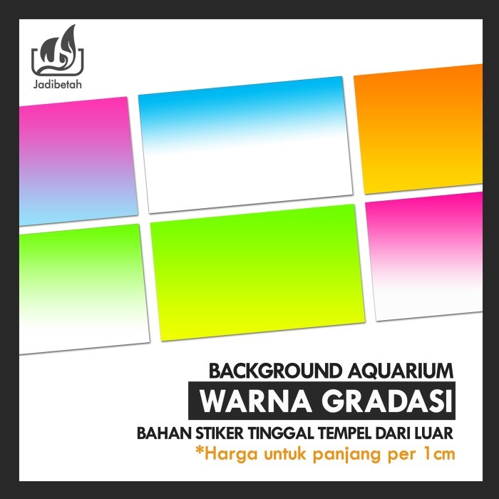 BERGARANSI Stiker Background Aquarium Gradasi /Wallpaper Aquascape