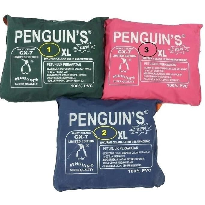 Jas Hujan Setelan Merek Penguin's/Penguin CX7/CX-7/CX 7 XL ORIGINAL