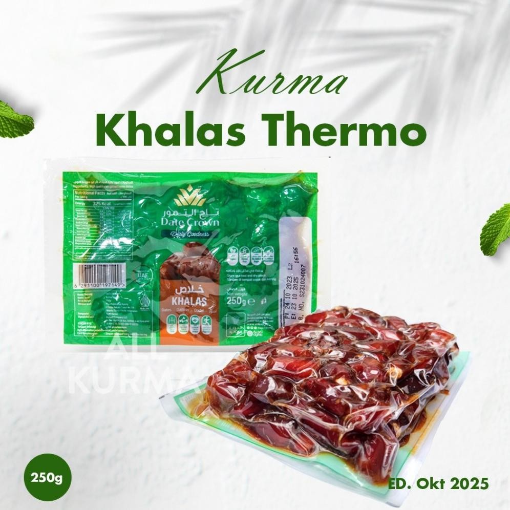 

Date Crown Khalas Termo vakum 250grx40pcs Exp Terbaru