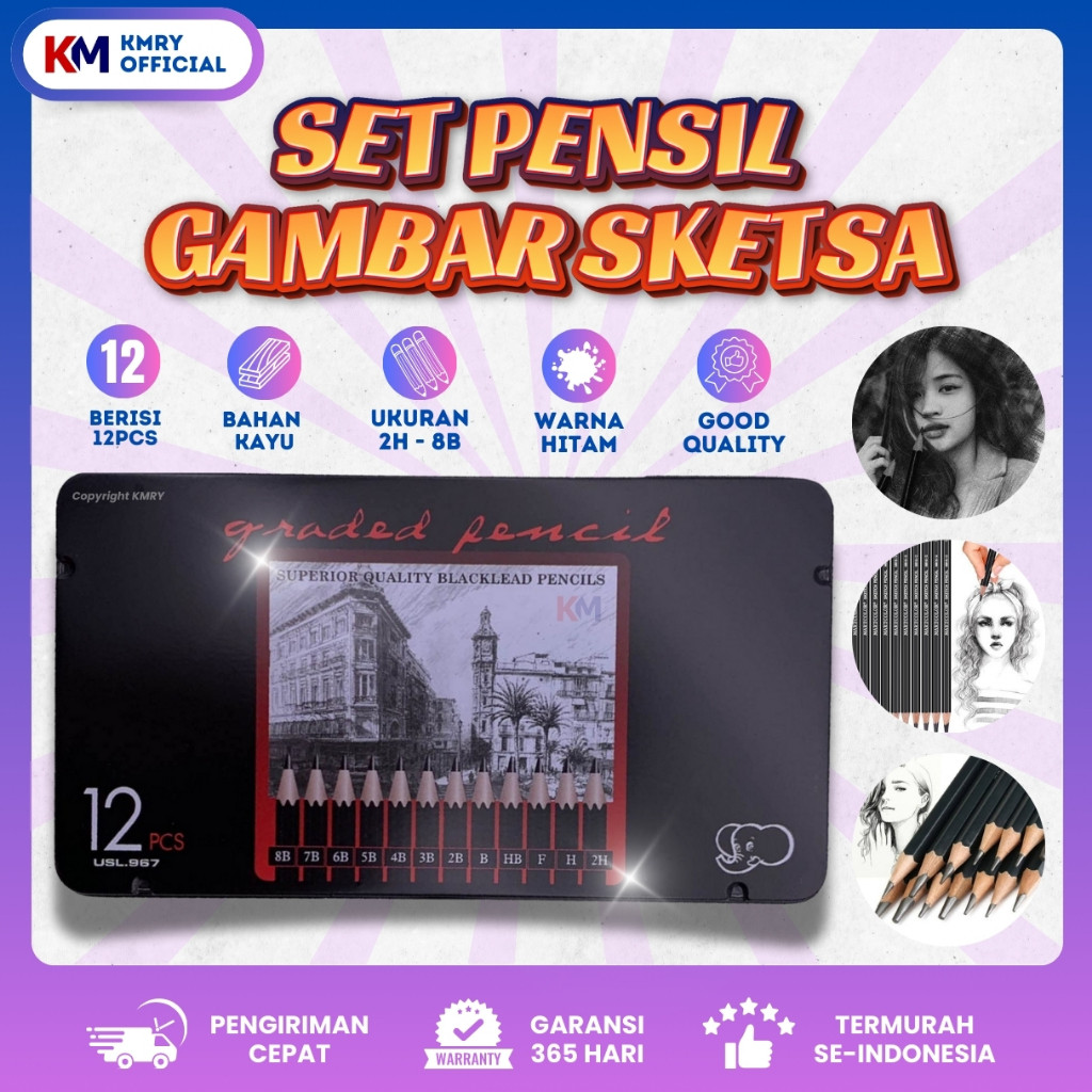 

Mry 12 Pc Il Gambar Eta Et Lengap 2H H F B Hb 2B 3B 4B 5B 6B 7B 8B Charcoal Il Et
