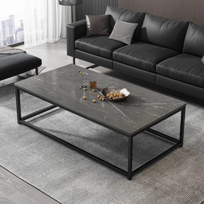 Meja tamu minimalis kayu / meja kopi bulat kayu / meja ruang tamu