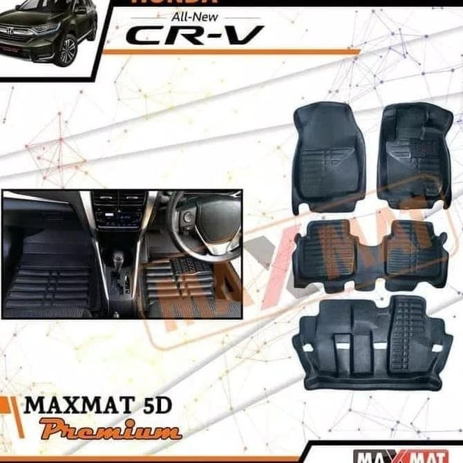 KARPET MOBIL MAXMAT 5D TIPE PREMIUM BLACK ALL NEW CRV TURBO 3 BARIS ORIGINAL DAN TERPERCAYA