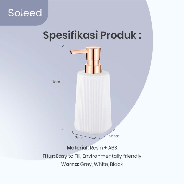 Soleed Tempat Sabun Cair Nordic Lotion Soap Dispenser Bathroom Hf005 Termurah Best Quality Asli 100%