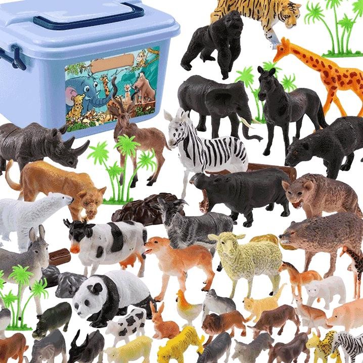 Cod59Pc With Bo Mainan Dinoauru Ecil Animal Fure Wild Animal Fure Animal El Toy Furine