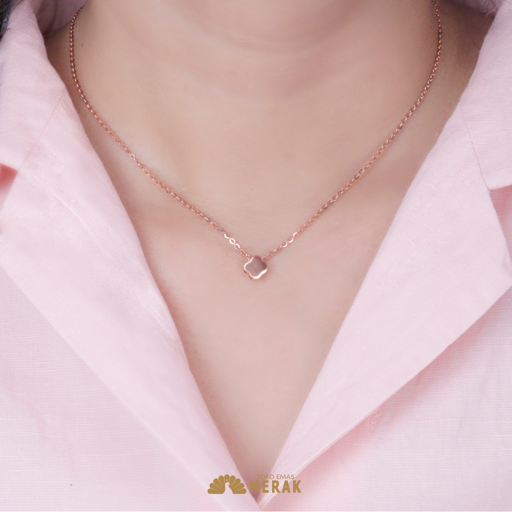 Kalung Emas 17K Classic Clover - Toko Emas Merak Semarang