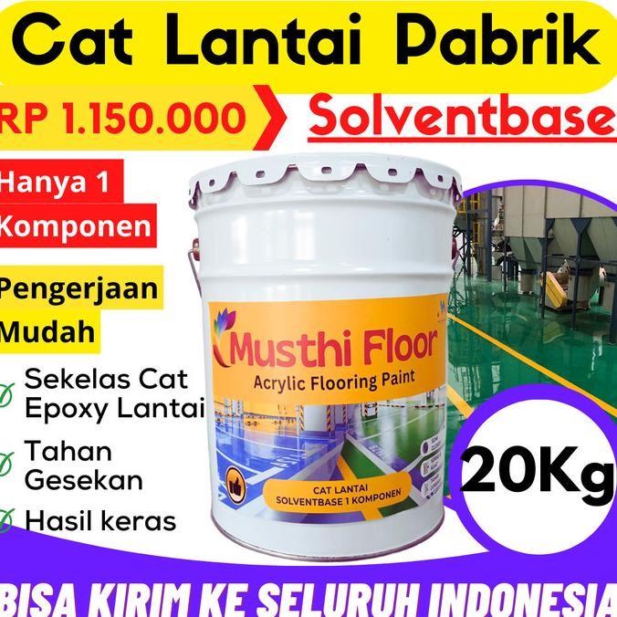 Cat Lantai Pabrik Cat Lantai Gudang Solventbase Sekelas Epoxy 20Kg