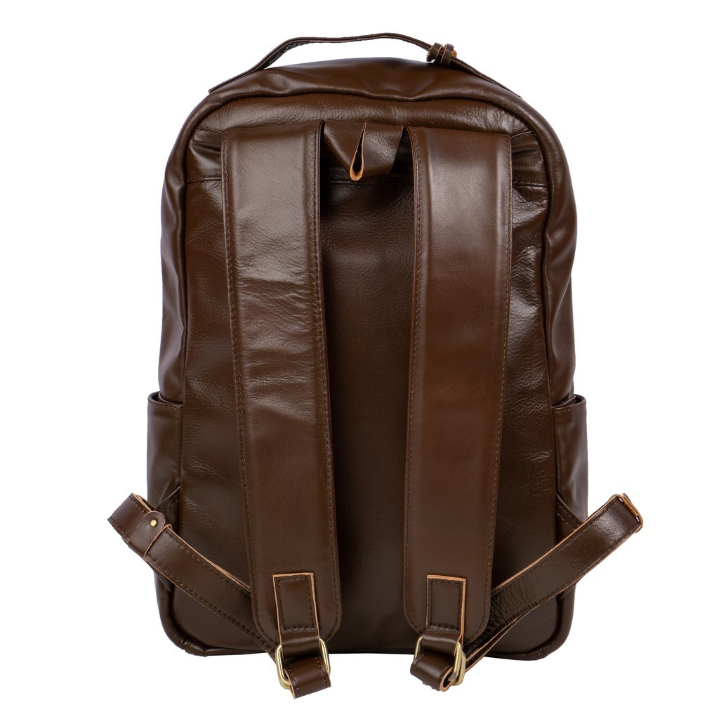 New Kenes Leather Tas Ransel Pria Kulit Asli Backpack LOUISE - Free Grafir Nama