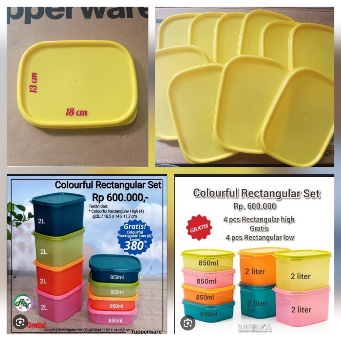 OBRAL tutup toples tupperware//tutup rectangular tupperware