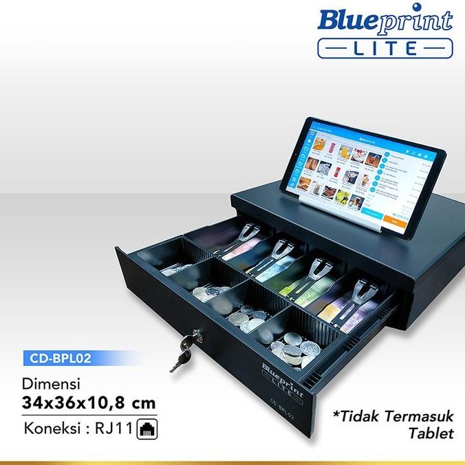 

CASH DRAWER / LACI KASIR / LACI UANG BLUEPRINT CD-BPL02 34x36x10,8 Cm