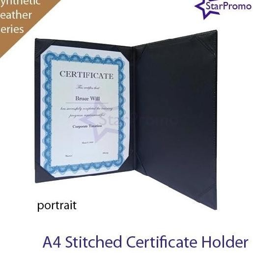 

Promo Map Sertifikat Kulit Exclusive Certificate Holder A4 Folio Plakat