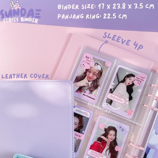 

Murah Sundae - A5 Binder Leather Case / Binder Album Photocard Pc Pastel