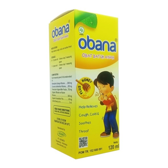 OBANA SIRUP 120 ML / OBAT HERBAL BATUK ANAK