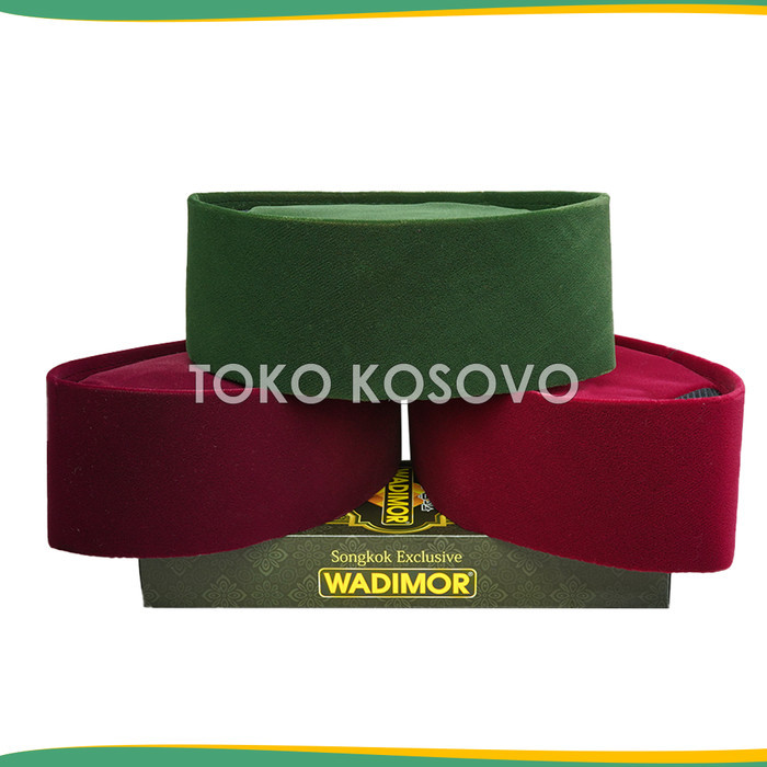 Peci Songkok Kopiah Wadimor AC Merah Dan Maroon Tinggi 9,10 Nomor 4-9