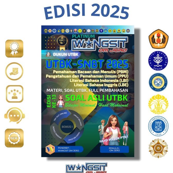 || PROMO  ~`~ BUKU WANGSIT OM JERO UTBK SNBT 2025 PAKET PLATINUM (PENALARAN UMUM, PENALARAN MATEMATI