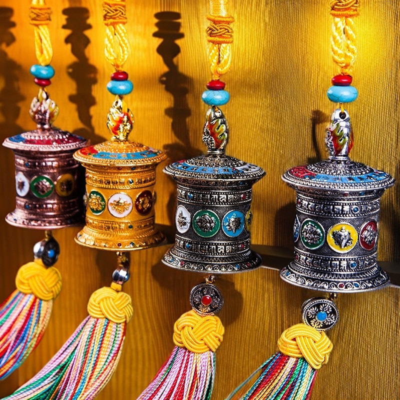 Gantungan Mobil Tibet Gantungan Mobil Jimat Perdamaian Tibet Gantungan Gaya Etnik Unisex Mantra Enam