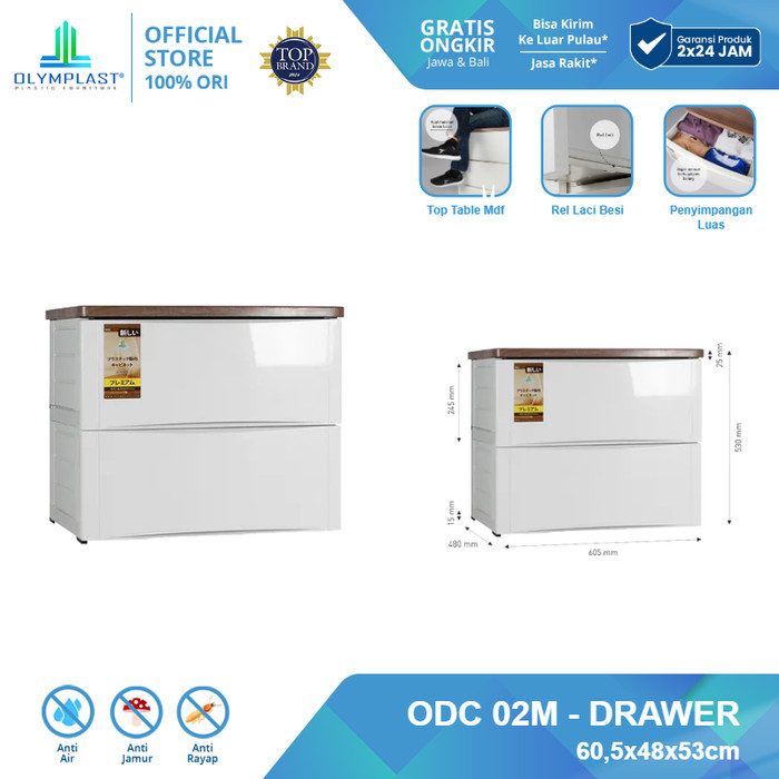 Olymplast Drawer Cabinet Tempat Penyimpanan Odc 02 M