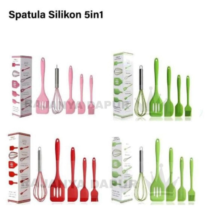 Sutil Silikon 5 In 1 - Spatula 5 In 1 - Spatula Set
