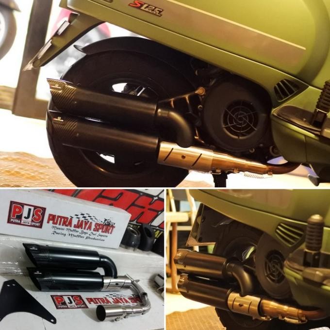 Spesial Knalpot Racing Remus Dobel Muffler Untuk Semua Jenis Vespa Matic (Pnp)