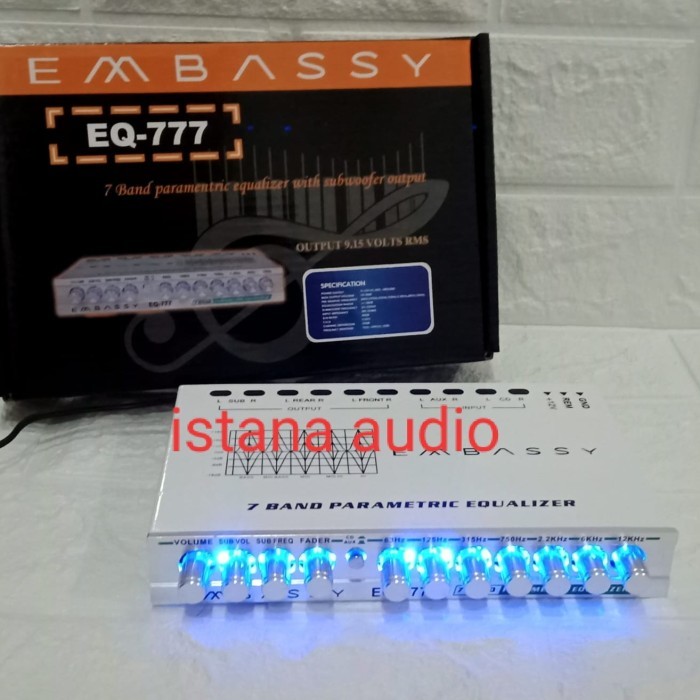 BISA E-KATALOG Parametrik Pre Amp EMBASSY EQ-777 equalizer subwoofer EMBASSY EQ-777