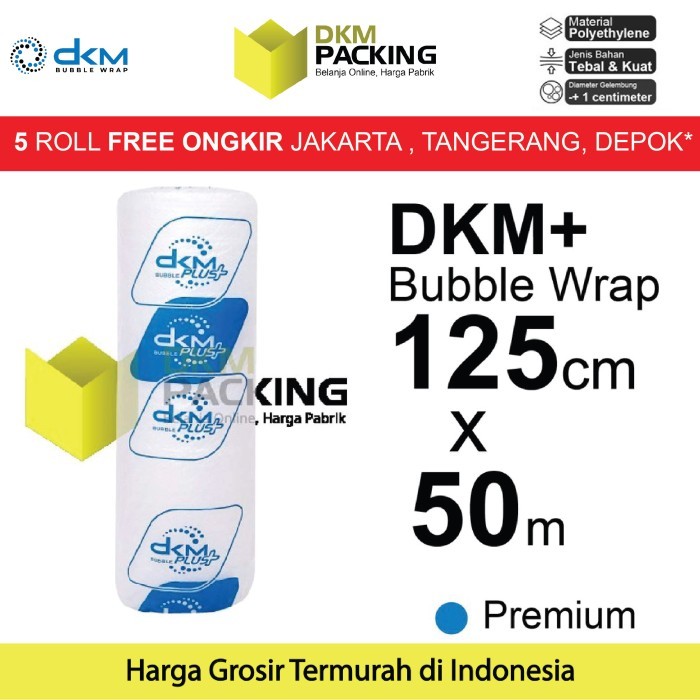 

Bubblewrap 125Cm X 50M Plastik Bubble Wrap Bening Buble Blue Termurah