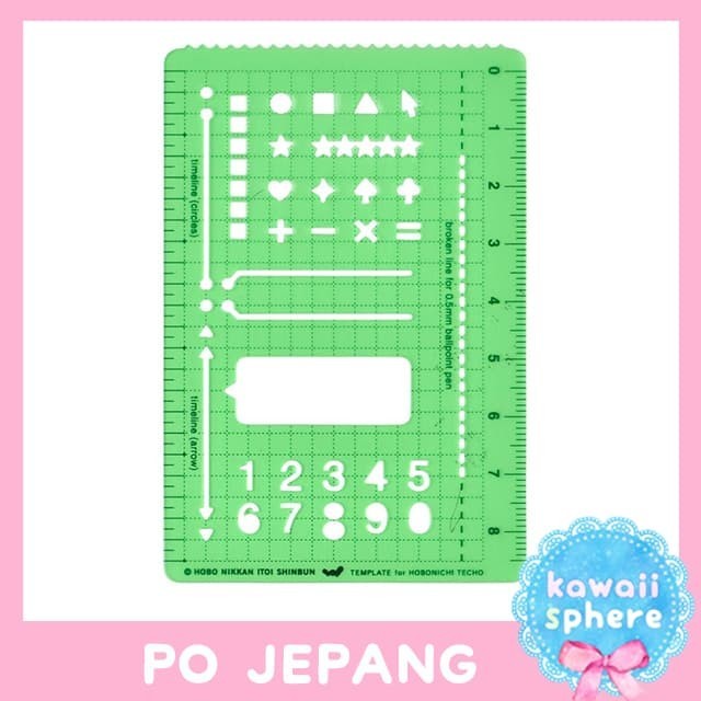 

TERBARU Hobonichi Stencil Hijau PO Jepang HOT SALE!