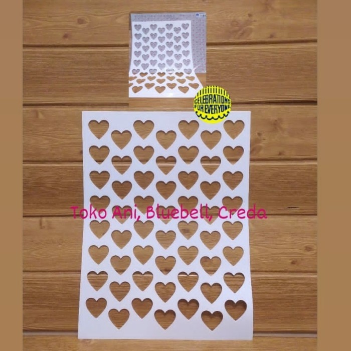

TERBARU Stencil Mat For Chocolate : Heart # 029. 3x3.5cm, 56 cavity PROMO!