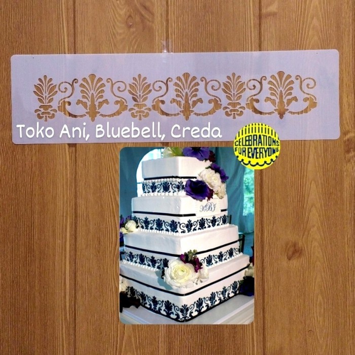 

TERBARU Designer Stencil : Fleur De Lis Cake Side , 30.3 x 5.2 cm.