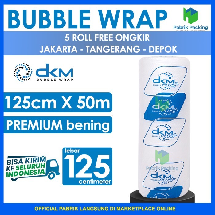 

Plastik Bubble Wrap Bening Tebal 125 Cm X 50 M Delkomas Termurah