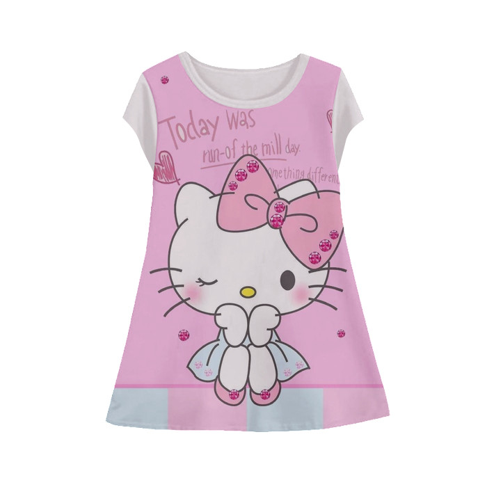 Dress Anak Hello Kitty Tunik-HelloKitty-4-designWD - Gudang Dress 3D