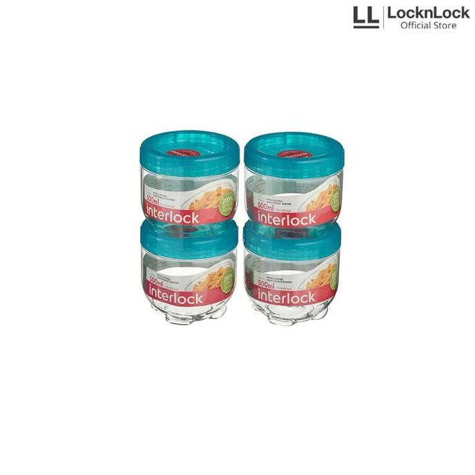 

Locknlock Toples Makanan Interlock Set 4Pcs (Inl301S2) Original Dan Terpercaya