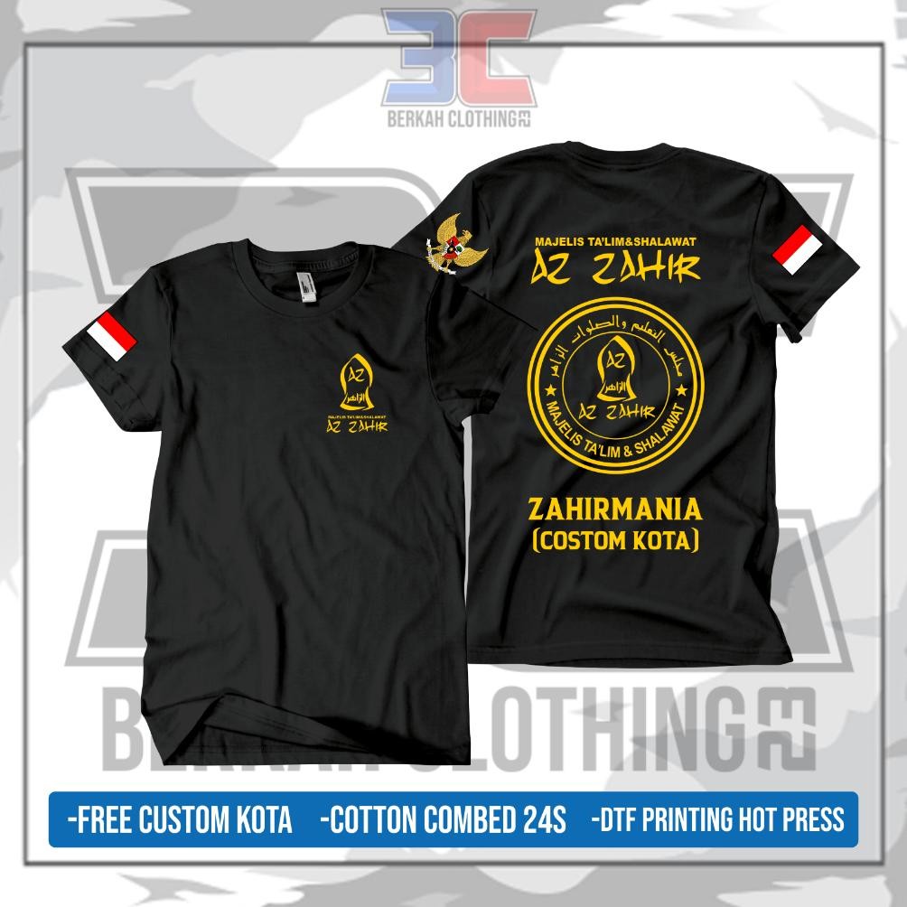 Kaos Majelis Sholawat Azzahir (Baju Zahirmania Bisa Costom Kotakomunitas Kamu)