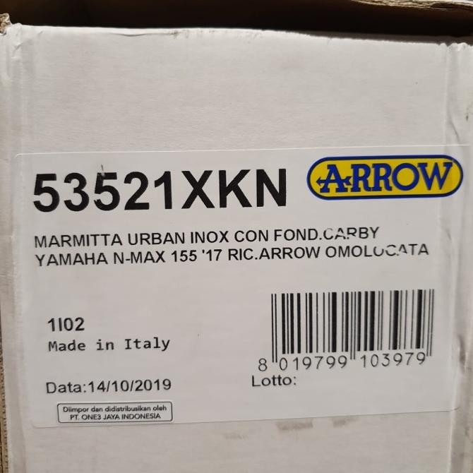 Miliki Knalpot Full System Arrow Italy Urban Black Nmax Original