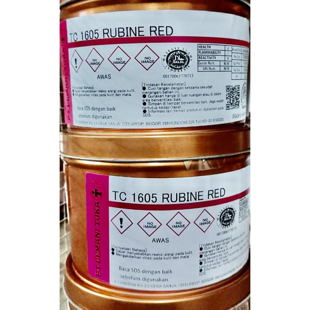 

Tinta cetak Cemani toka TC 1605 RUBINE RED
