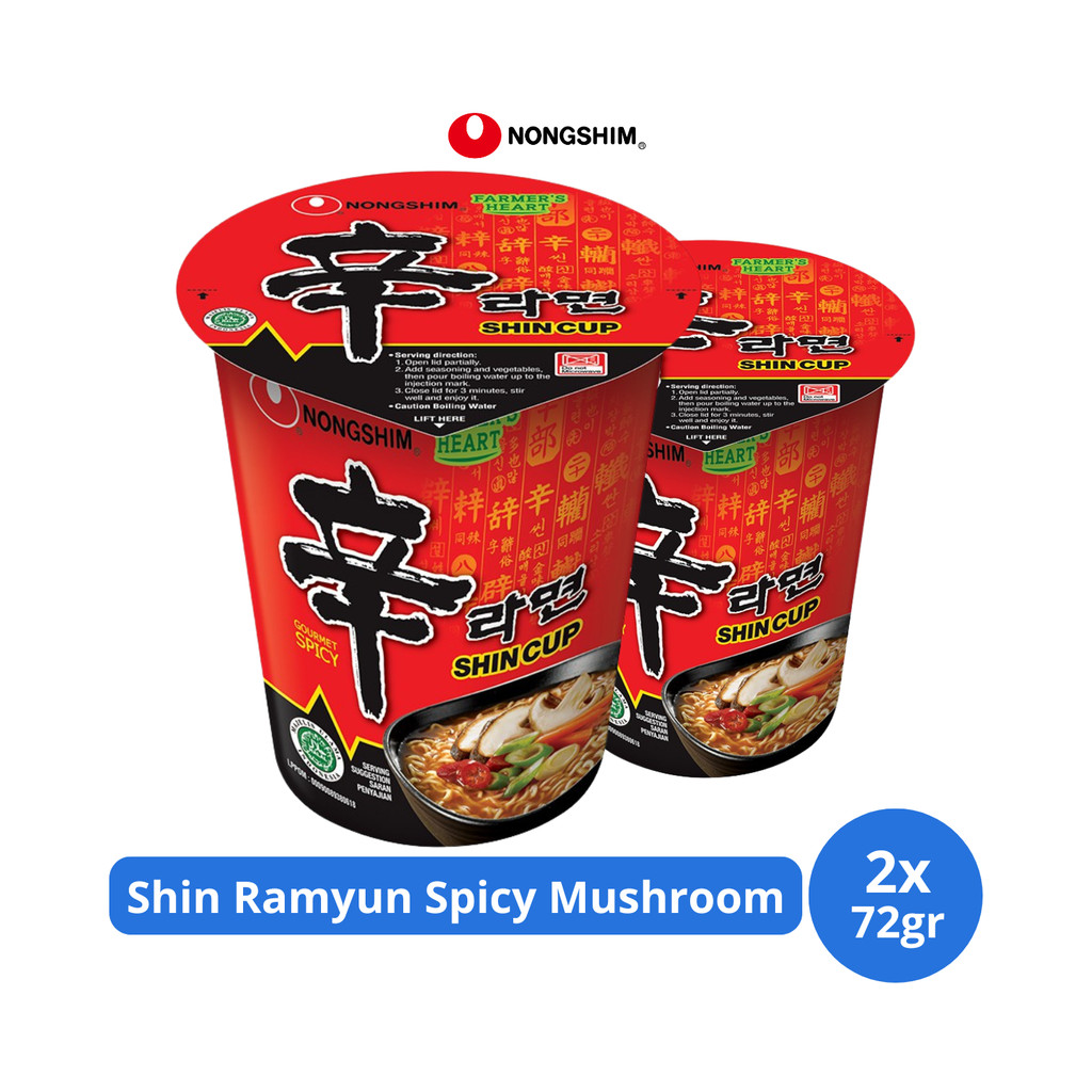 

Nong Shim Shin Ramyun Spicy Mushroom 72gr x 2 pcs