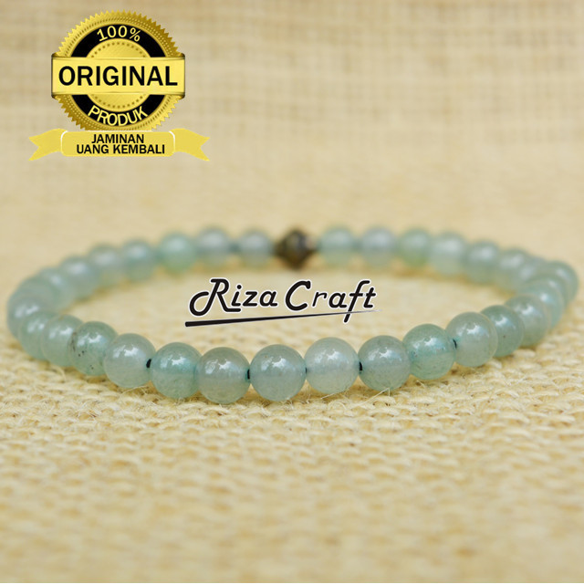 Gelang Tasbih Batu Green Aventurine Giok Hijau Asli Natural 33 Butir
