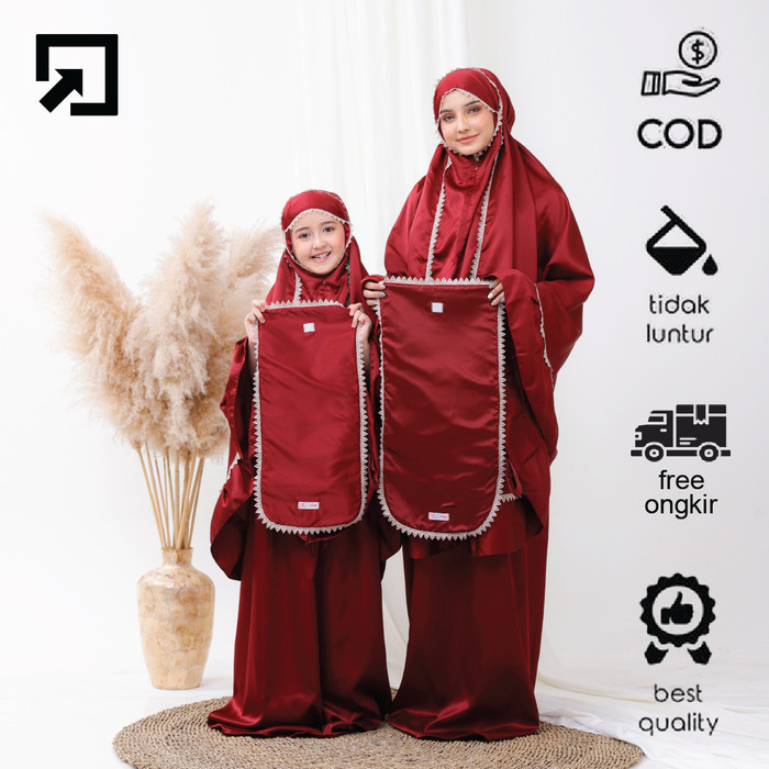 Mukenah Couple Ibu Anak Terbaru Premium Mukena Pasangan Syahnaz Mosqu