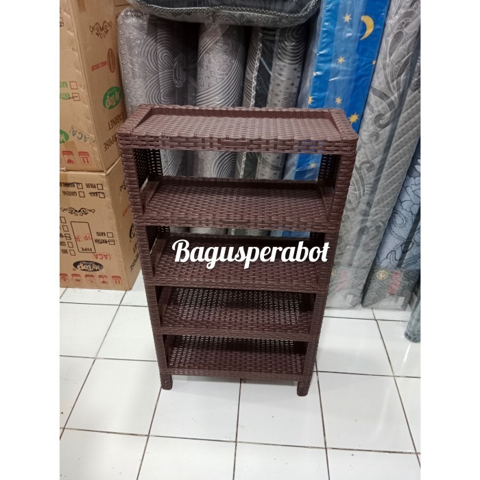 Rak Sepatu Plastik 5 Susun