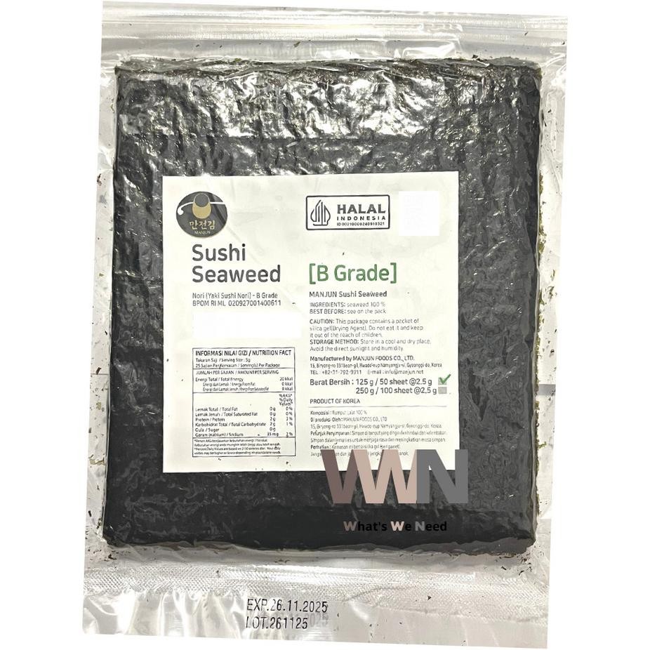 

Manjun Yai Uhi N Grade B Eaweed Rumput Laut 50 Lembar