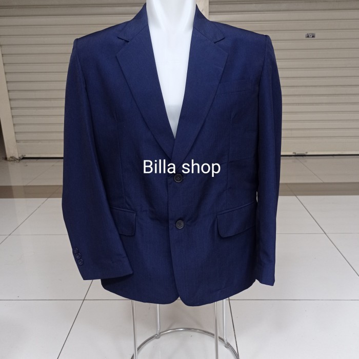 jas biru dongker pria lengan panjang