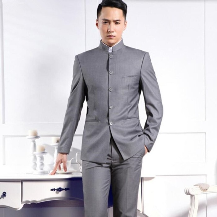 Jas Mandarin Pria/Model Jas Mandarin Formal Casual Masa Kini