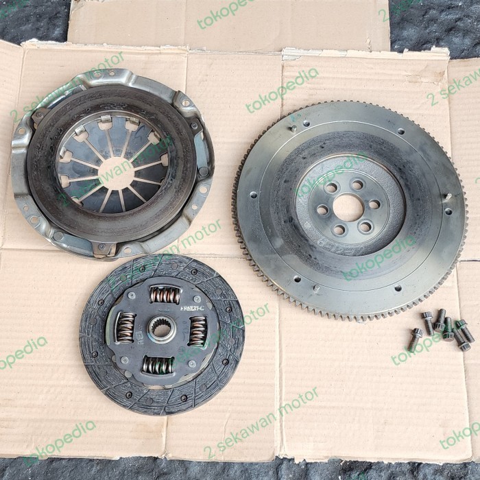 Flywheel set honda jazz rs GE8 L15A7 roda gila dekrup plat kopling