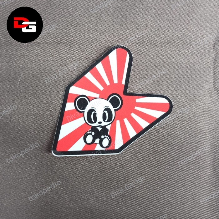 stiker JDM nippon panda decal tempel dalam kaca mobil toyota honda