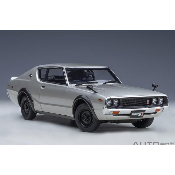 termurah 1/18 autoart nissan skyline 2000 gtr kpgc silver white kenmeri diecast
