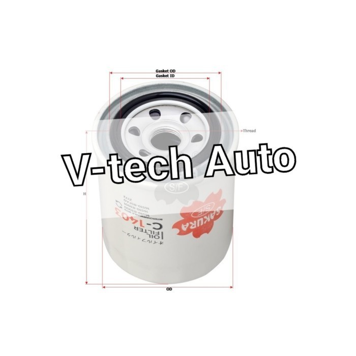 READY STOK Oil Filter Oli Nissan AY100-SU002 C-1403 C1403 Sakura