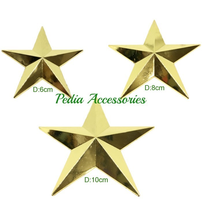 Pin Bintang / Pin Bintang Logam Gold