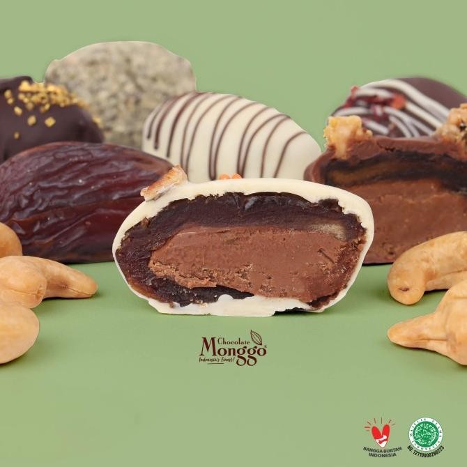 

Grosir Chocolate Monggo | Kurma Ramadan Praline 16Pcs| Gift Parsel Lebaran